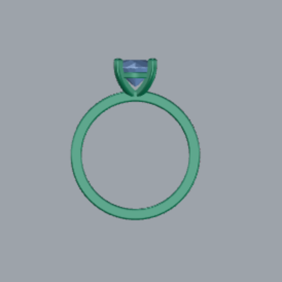 Round Cut Diamond Solitaire Style Engagement Ring 3DM CAD File