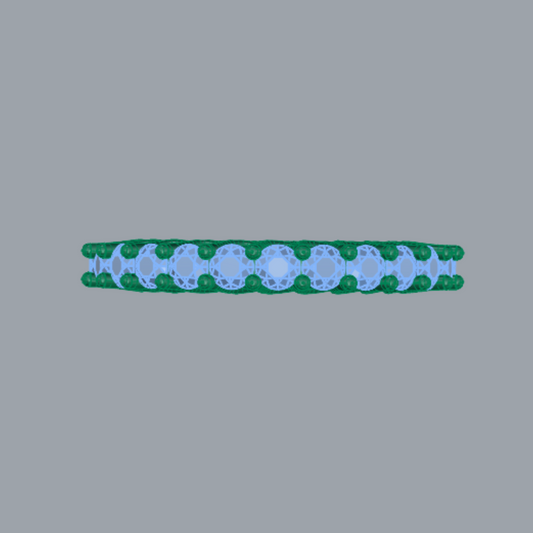 Round Cut Diamond Full Eternity Style Wedding Band Jewelry CAD 3dm File