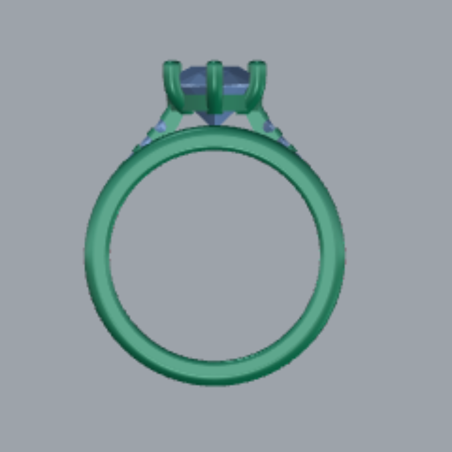 Pear Cut Diamond Pave Bridal Set 3DM CAD File