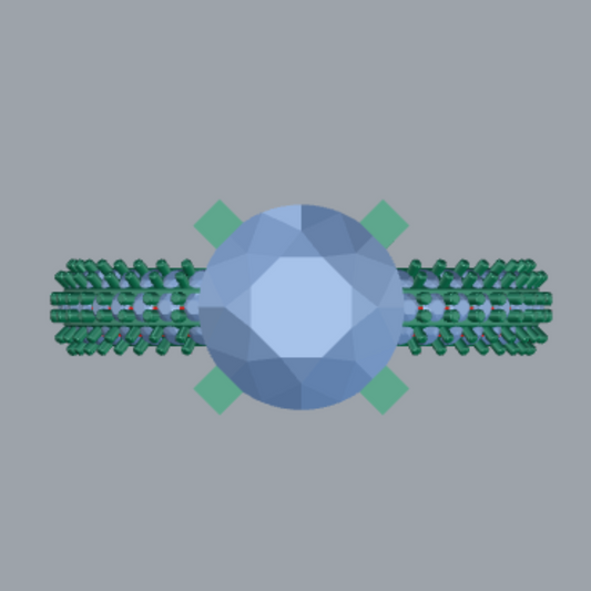 Round Cut Diamond Pave Style Engagement Ring 3DM CAD File