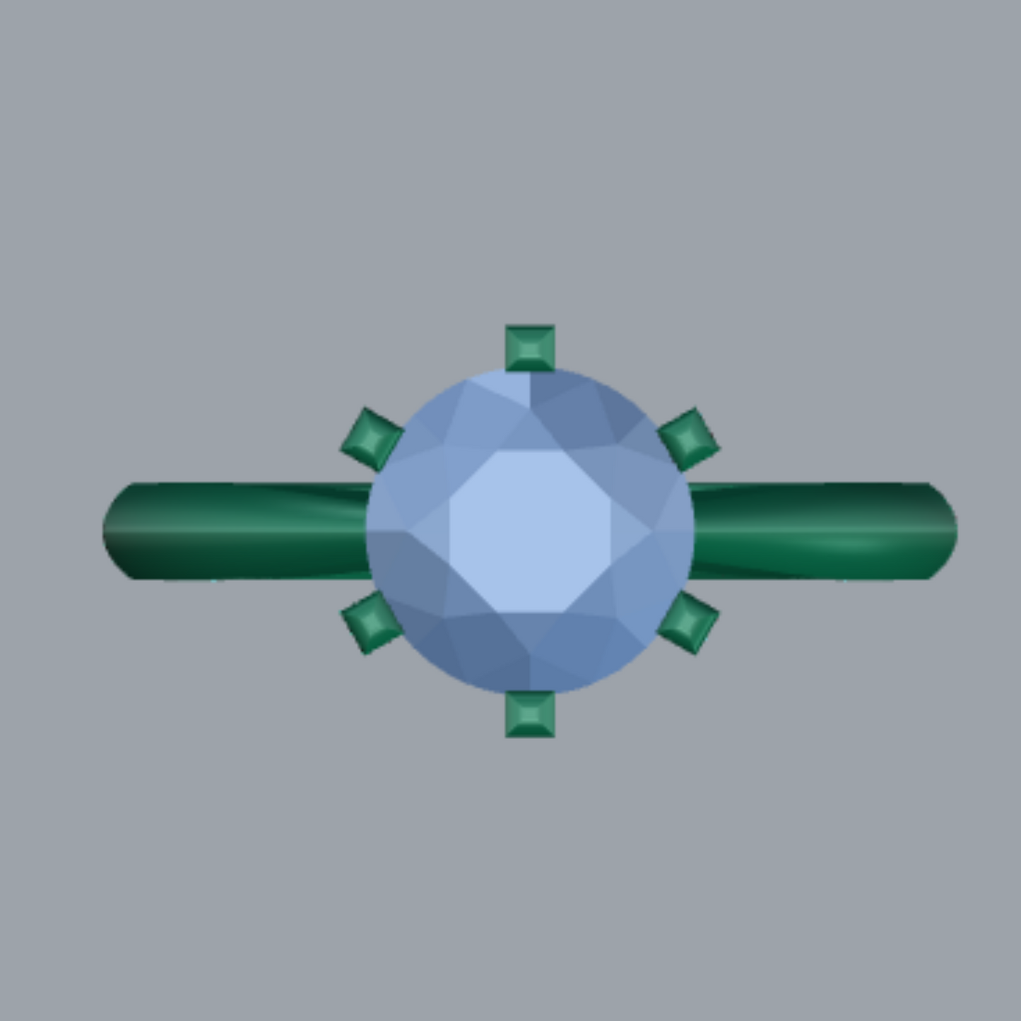 Round Cut Diamond Solitaire Style Engagement Ring 3DM CAD File