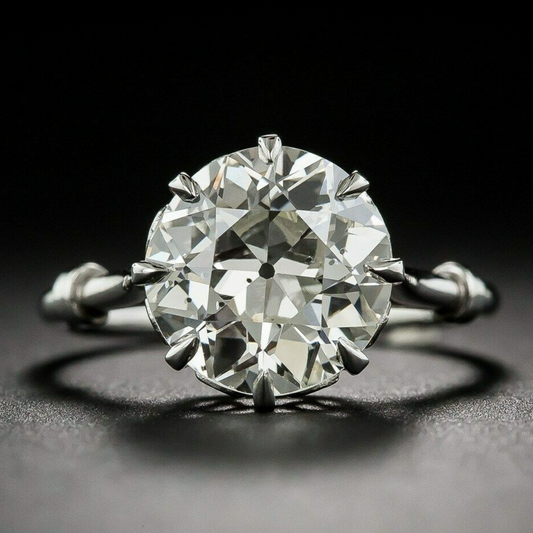 Round Cut Diamond Solitaire Style Engagement Ring Jewelry CAD 3dm File