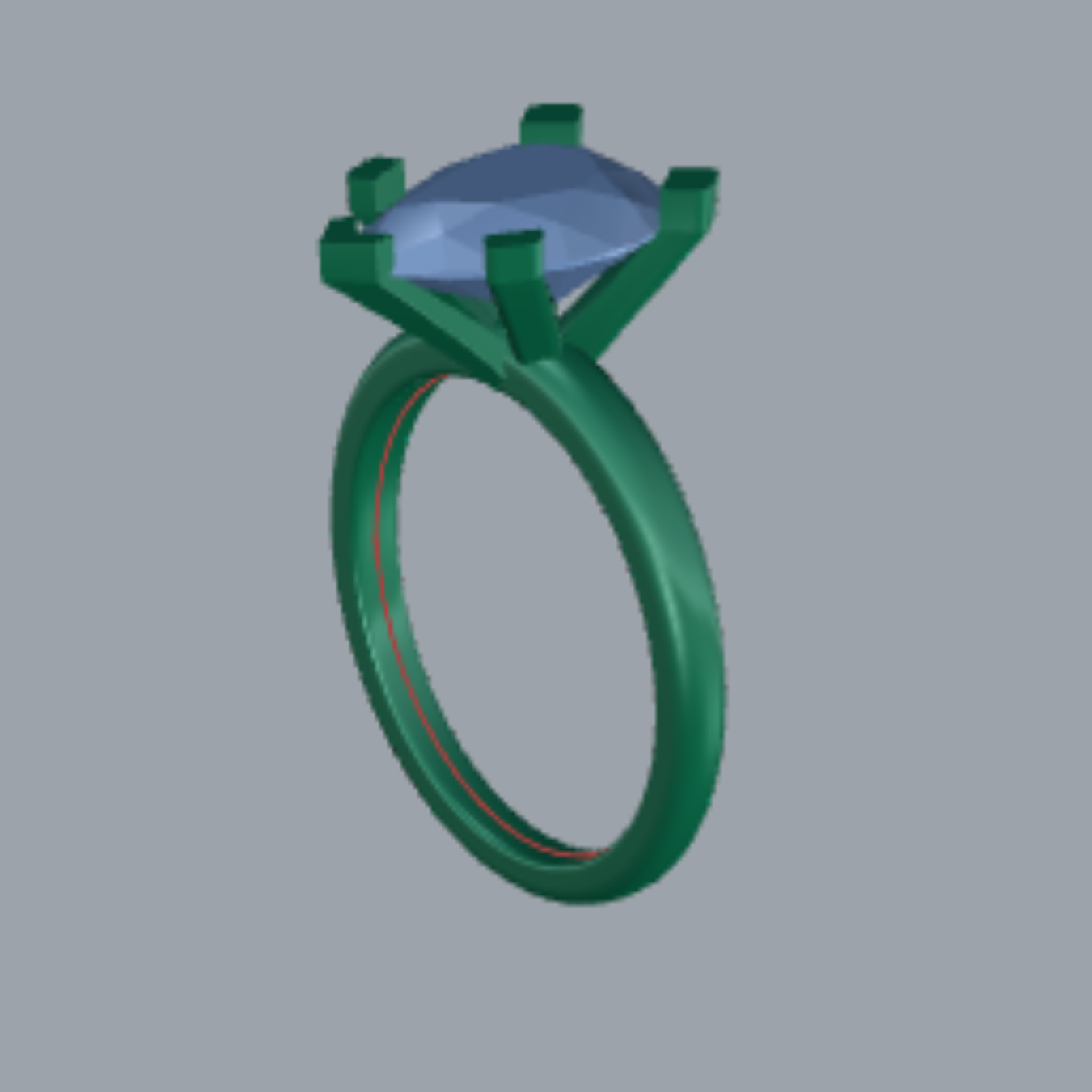 Pear Cut Diamond Solitaire Style Engagement Ring Jewelry CAD 3dm File