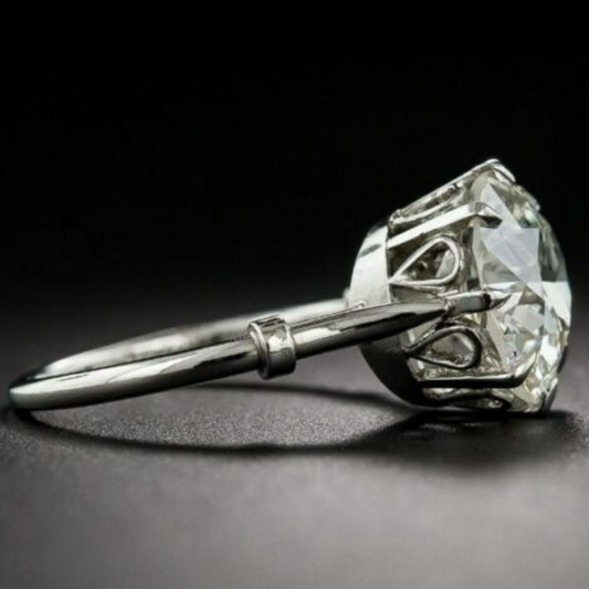 Round Cut Diamond Solitaire Style Engagement Ring Jewelry CAD 3dm File