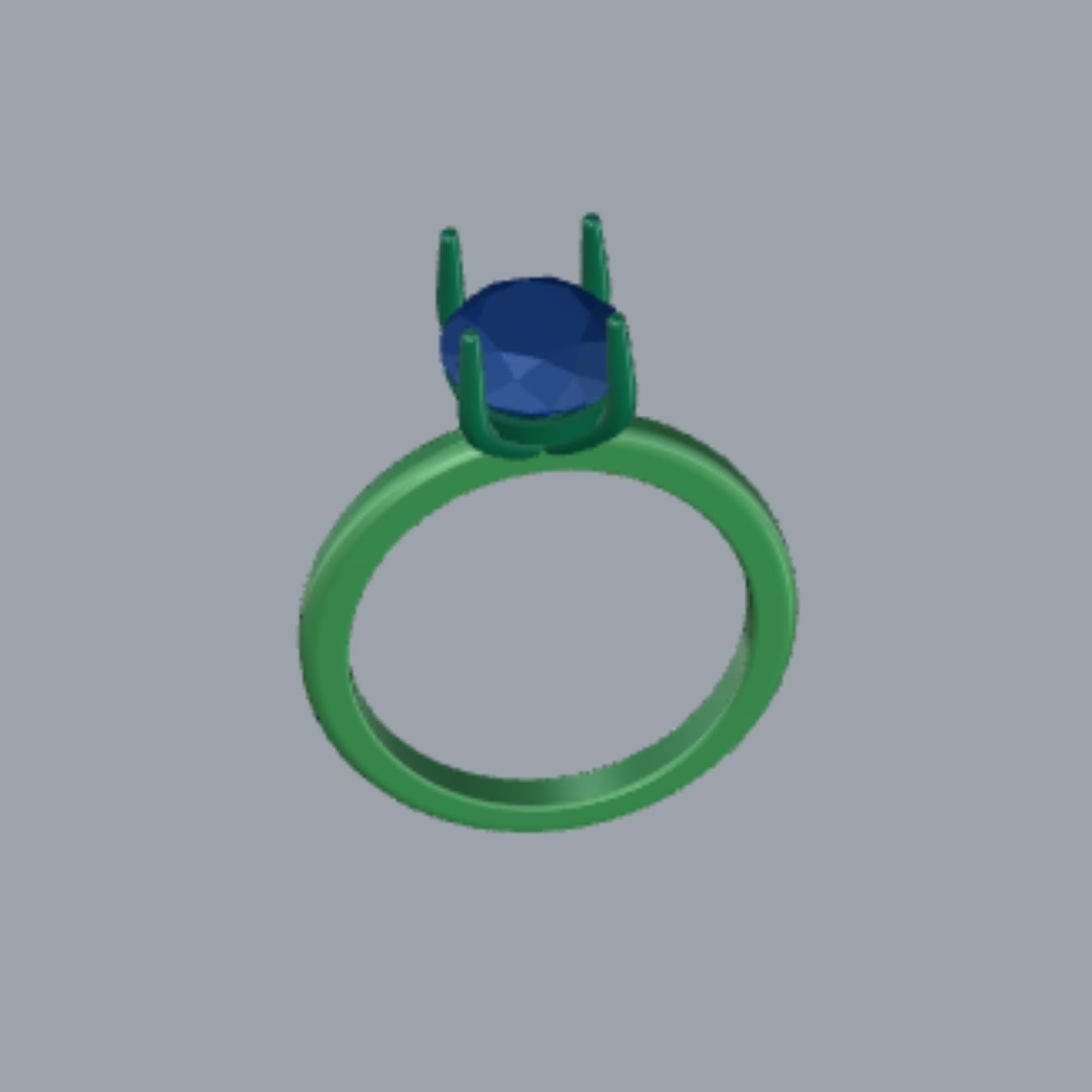 Oval Cut Diamond Solitarie Style Engagement Ring Jewelry CAD 3dm File