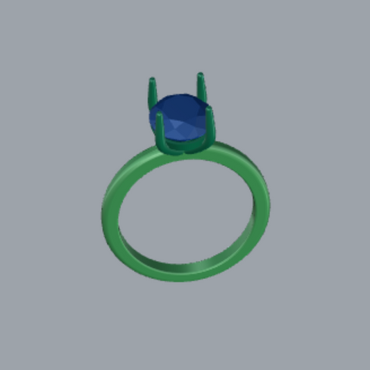 Oval Cut Diamond Solitarie Style Engagement Ring Jewelry CAD 3dm File