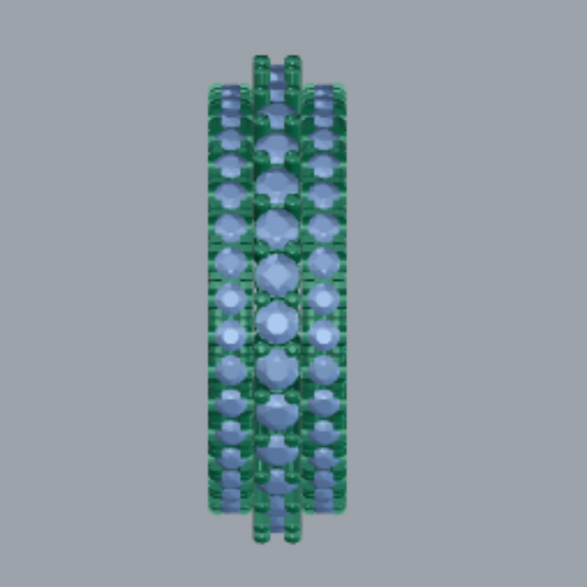 Round Cut Diamond Full Eternity Style Wedding Band 3DM CAD File