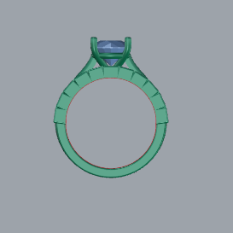 Round Cut Diamond Solitiare Style Bridal Set 3DM CAD File