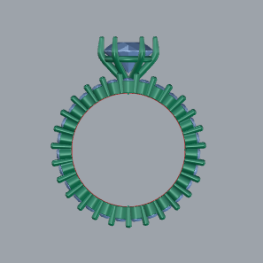 Round Cut Diamond Solitaire Style Bridal Set 3DM CAD File