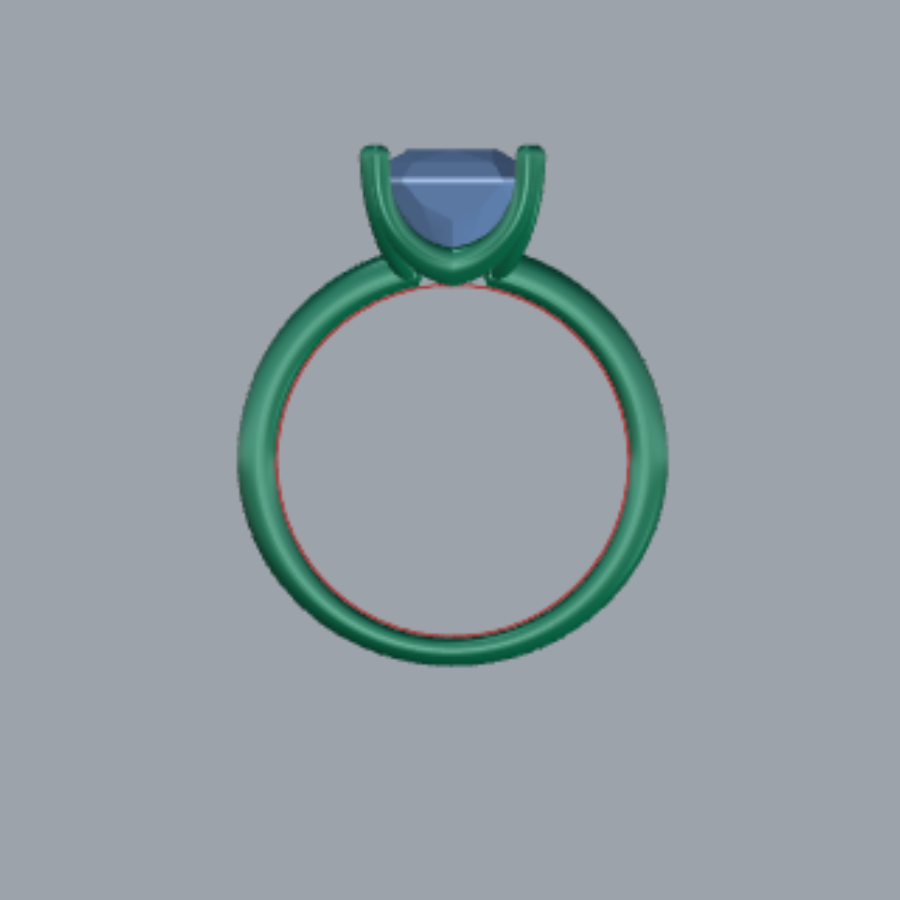 Asscher Cut Diamond Solitaire Style Engagement Ring Jewelry 3dm Design