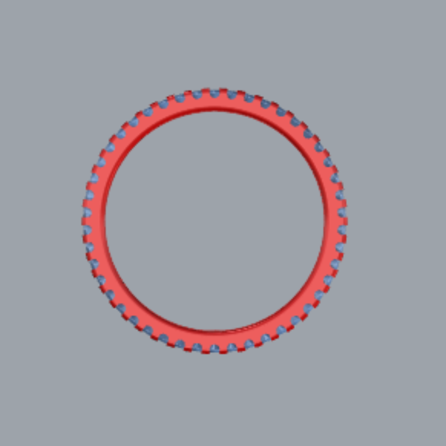 Pear Cut Diamond Full Eternity Style Wedding Band 3DM CAD File