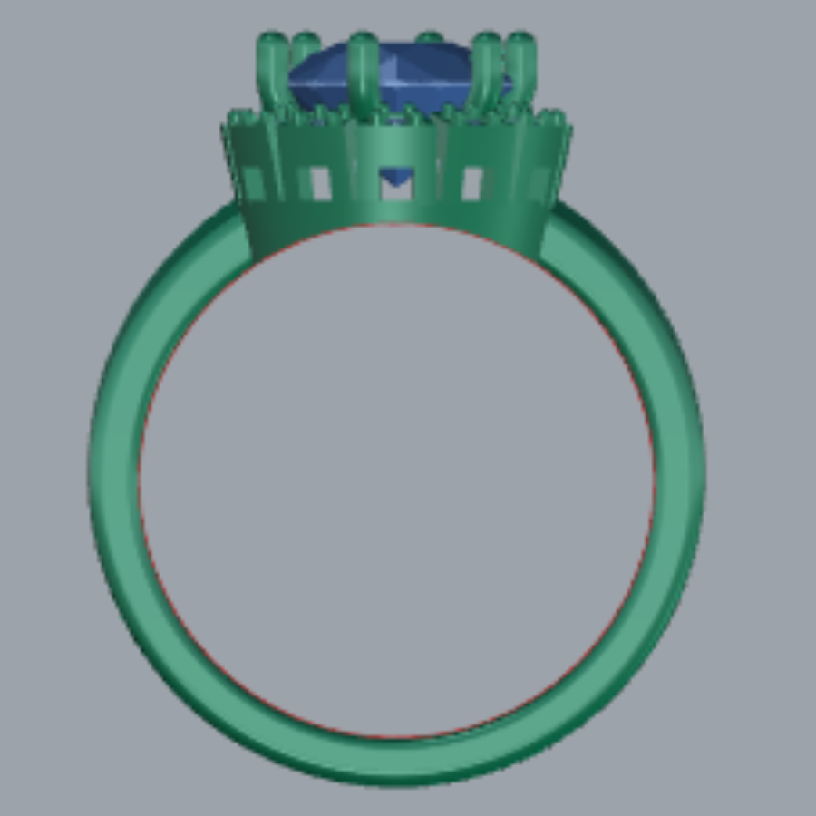 Round Cut Diamond Halo Style Engagement Ring 3DM CAD File