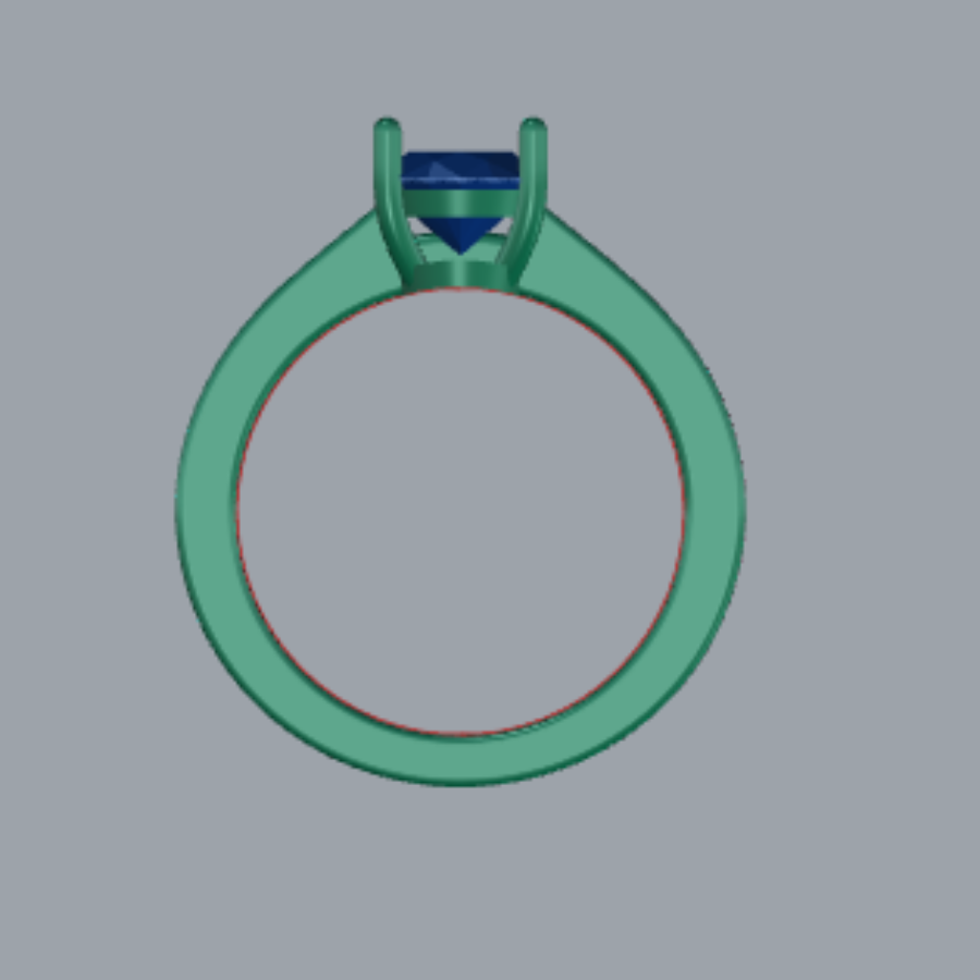 Oval Cut Diamond Solitaire Style Bridal Set 3DM CAD File