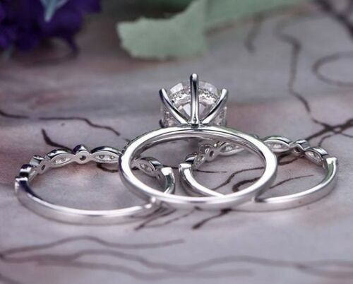 Round Cut Diamond Pave Style Bridal Set 3DM CAD File